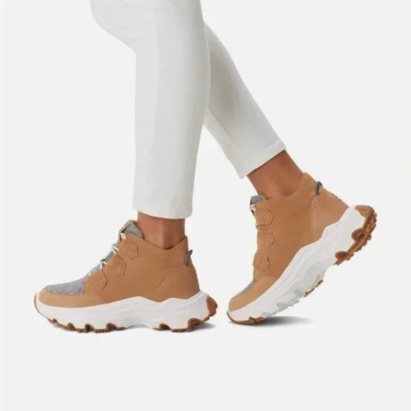 SOREL Women's Kinetic Breakthru Caribou Waterproof Sneaker Booties - Nwt - Picture 2 of 6